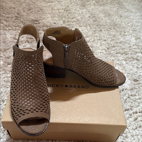Lucky Brand Shoes - Lucky Brand Brown Mules with Perforated Design